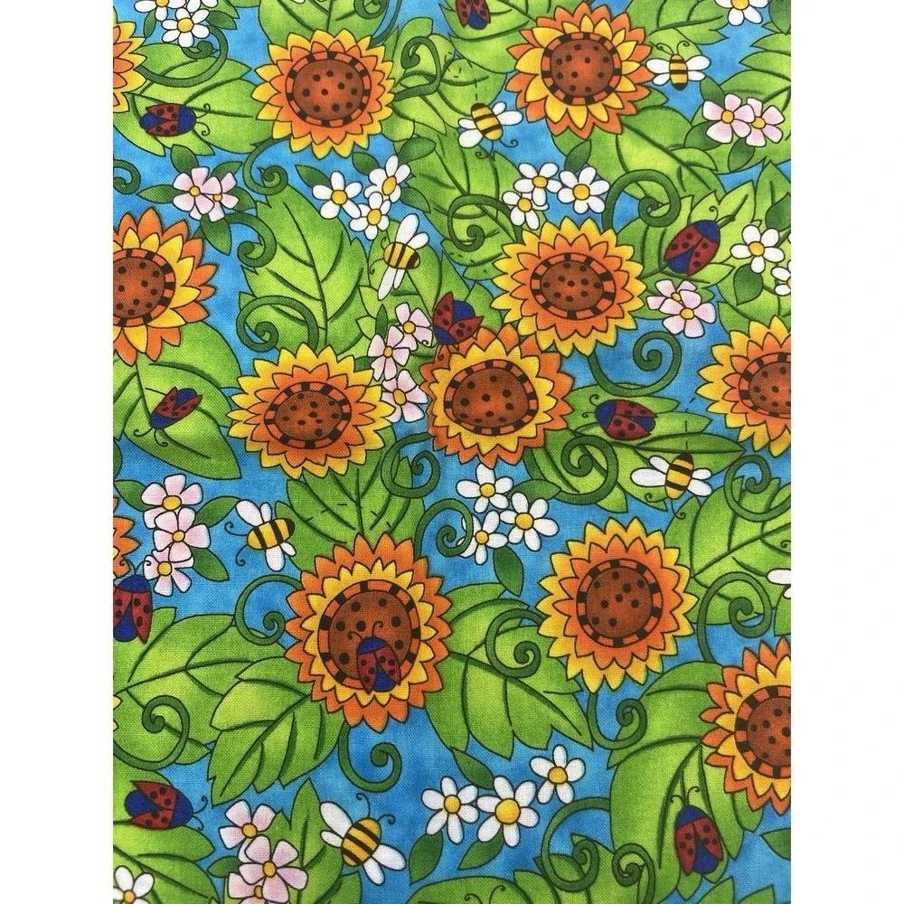 ⚜️Lot of 3 Half Yds Whimsical Nature Cotton‎ Quilt Craft Fabrics 1.5 yds Total